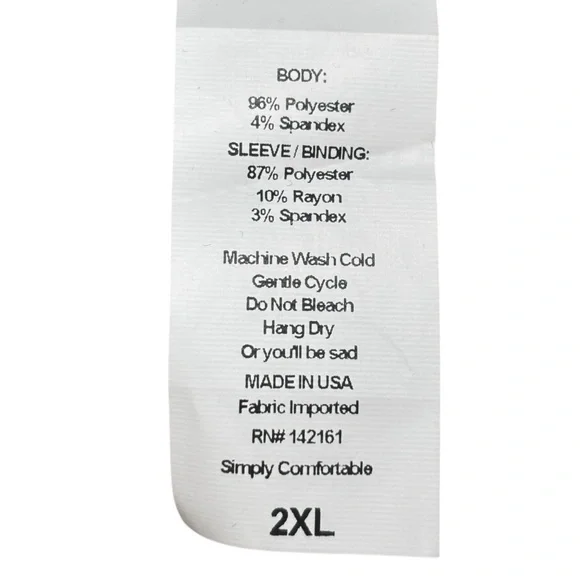 LuLaRoe Randy 3/4 Sleeve Pullover Stretch Top Size 2XL NWT - Picture 8 of 12